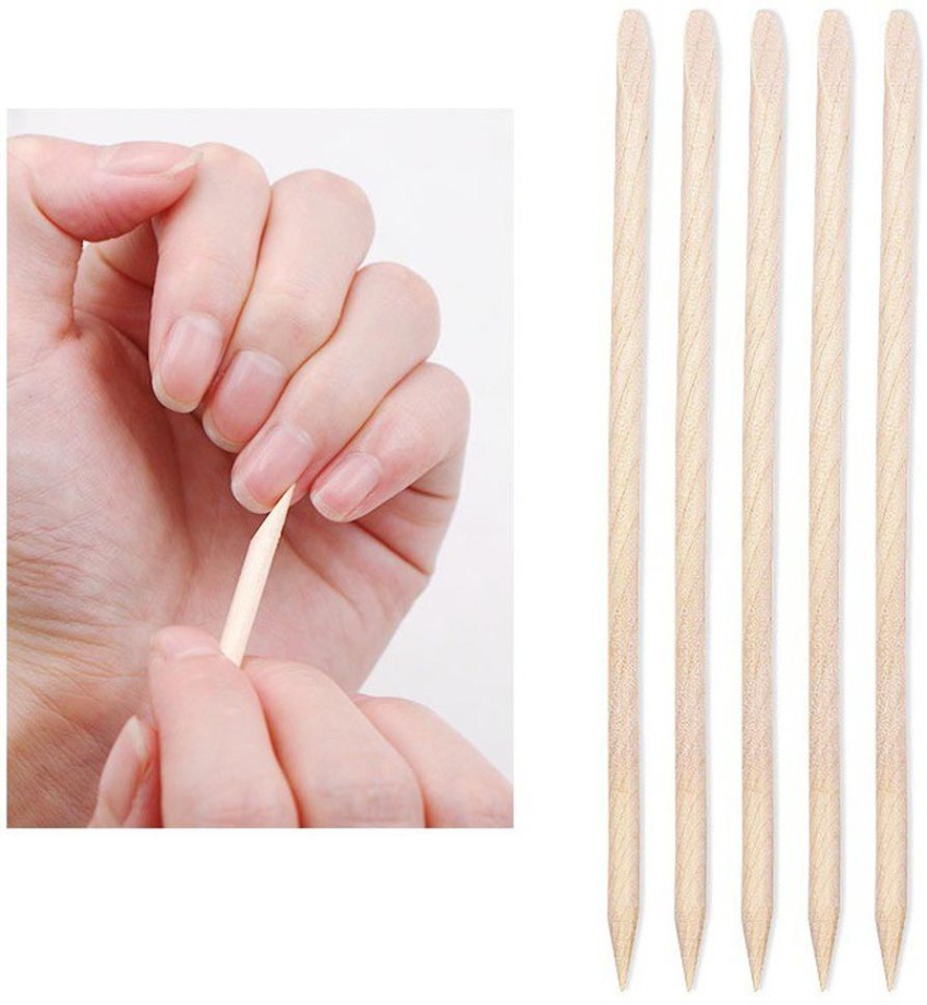 Double End Nail Art Wood Stick Cuticle Pusher Remover Professional Nail Art  Tools