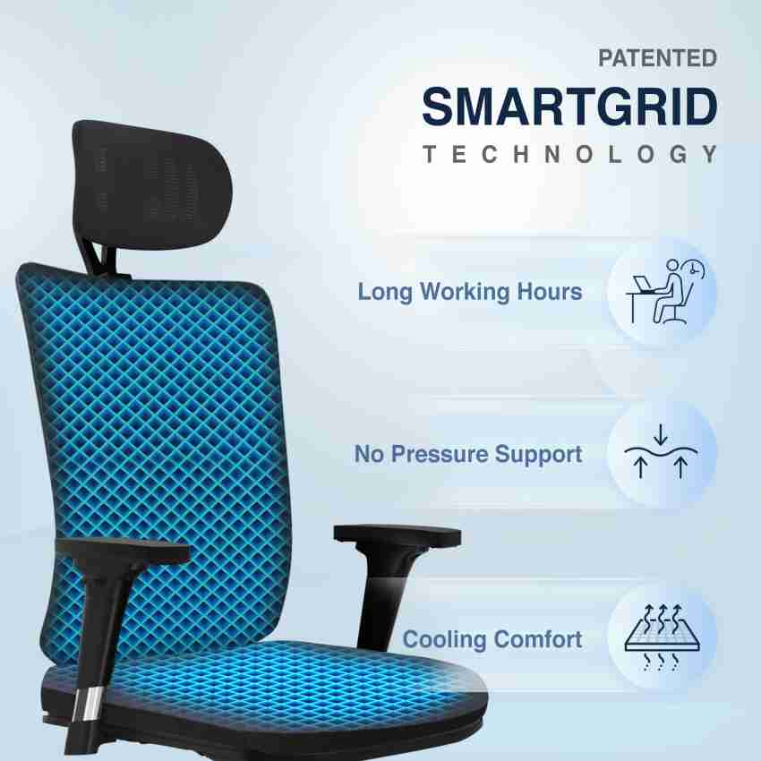 Apollo Office Chair, 4D Armrests, 2D Headrest, Adjustable Lumbar