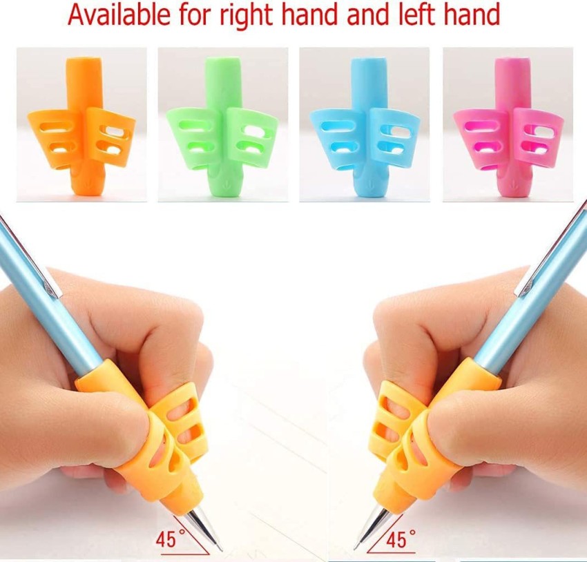 Pencil Grips for Kids Handwriting with Silicone Ball, 5 Fingers Pencil  Grips Trainer, Pen Grips for Beginners, Correction Posture Writing Aid  Pencil Holder for Toddler,Correction Supplies(4 PCS) 