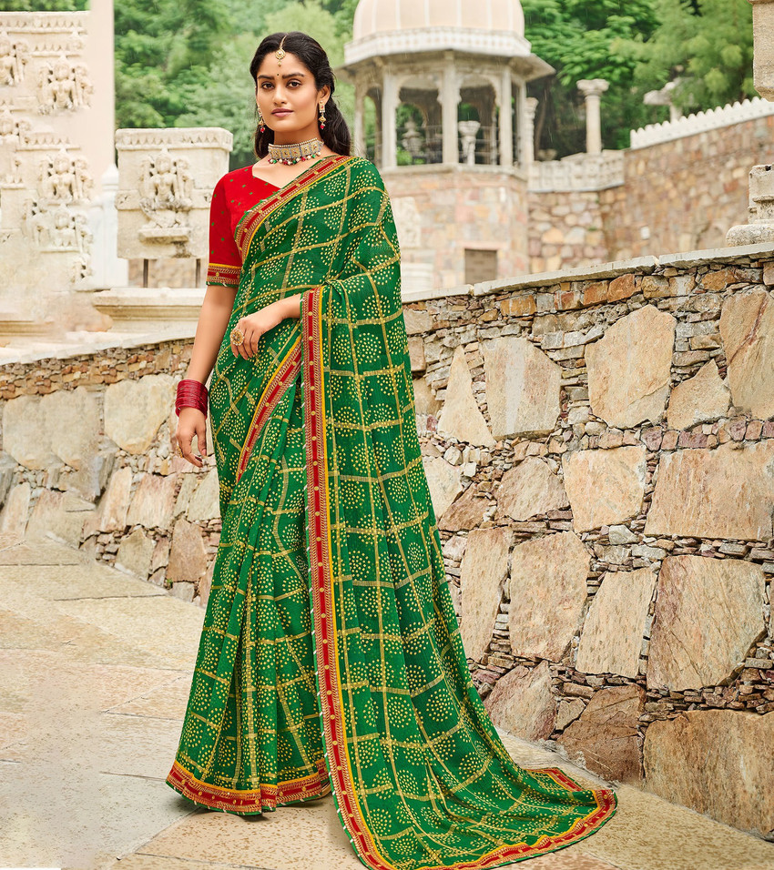 Flipkart chiffon party wear sarees deals