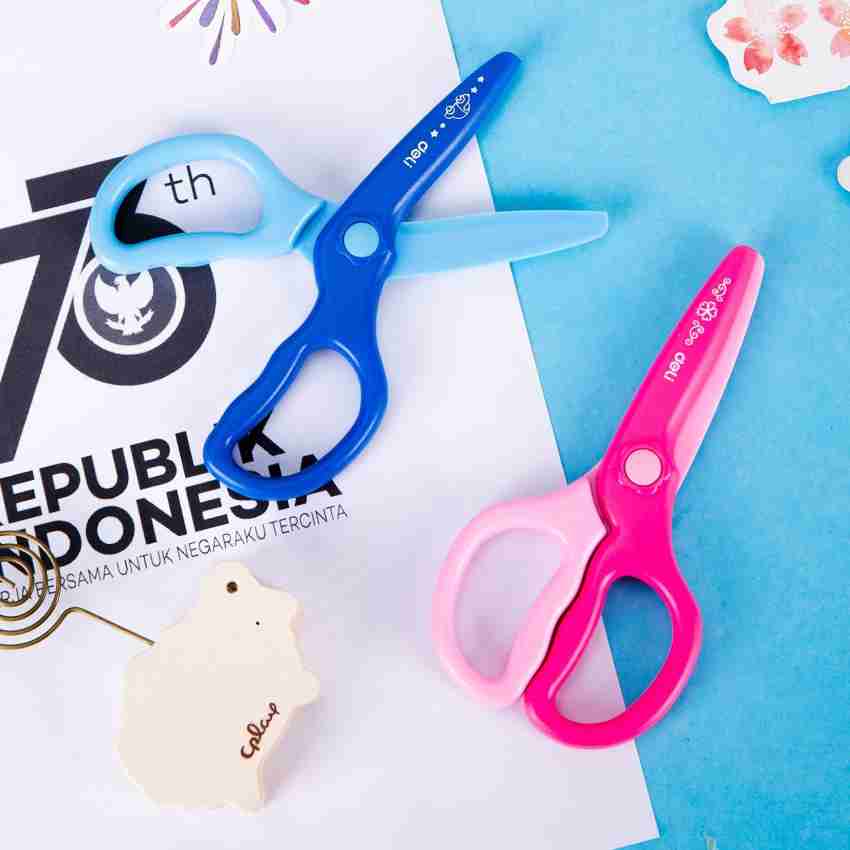 Toddler Scissors Safety Scissors Plastic Scissors for Kids Art Craft Supplies 4 Pack