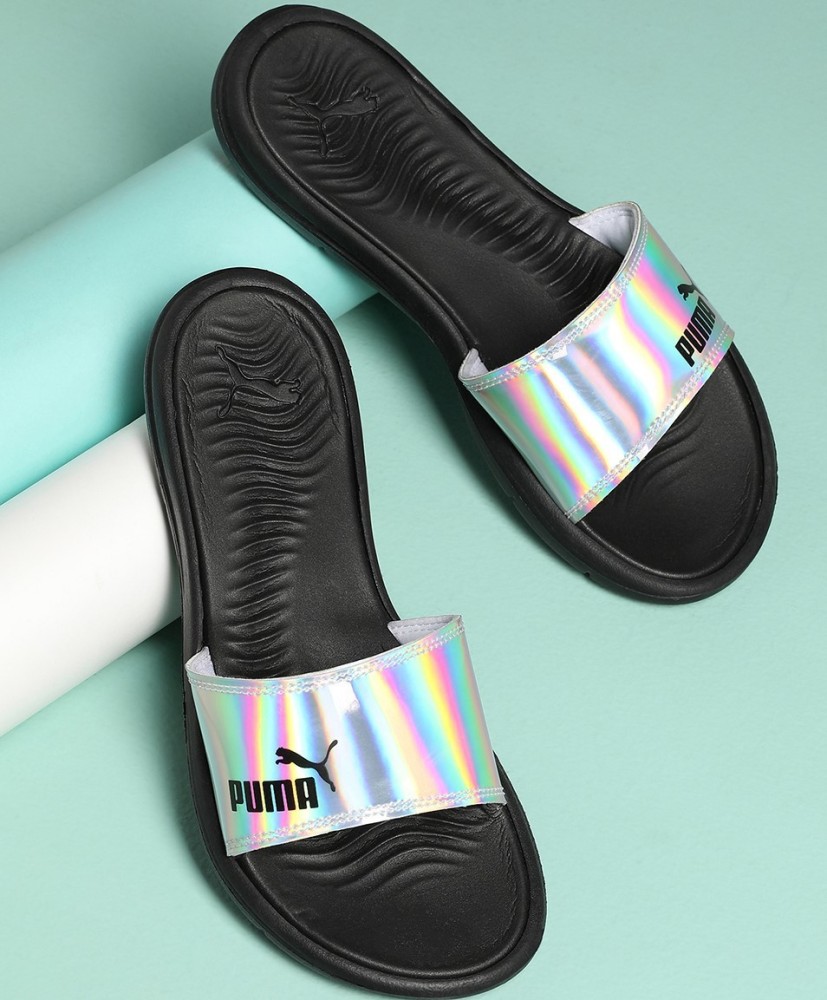 Iridescent hot sale puma slides