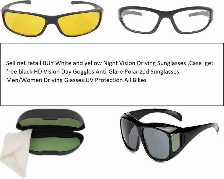 Buy sell net retail Wrap around Sunglasses Yellow Black Clear For Men Women Online Best Prices in India Flipkart