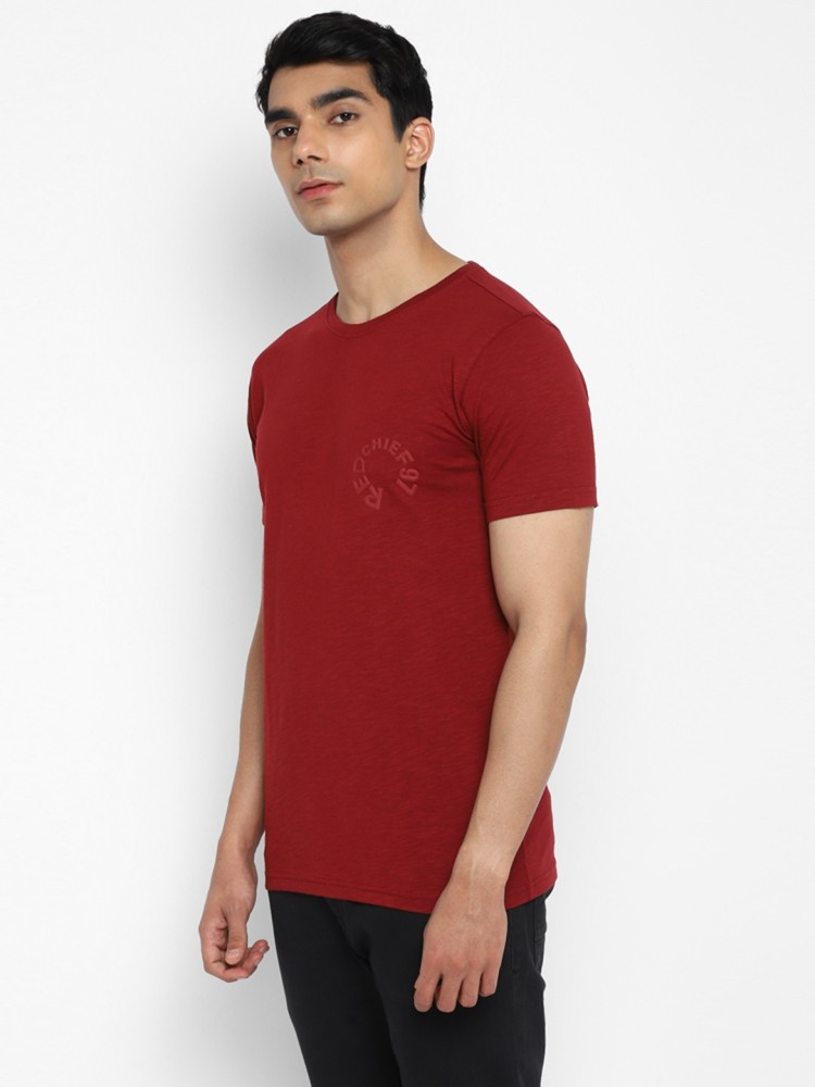 RED CHIEF Printed Men Round Neck Brown T-Shirt - Buy RED CHIEF Printed Men  Round Neck Brown T-Shirt Online at Best Prices in India