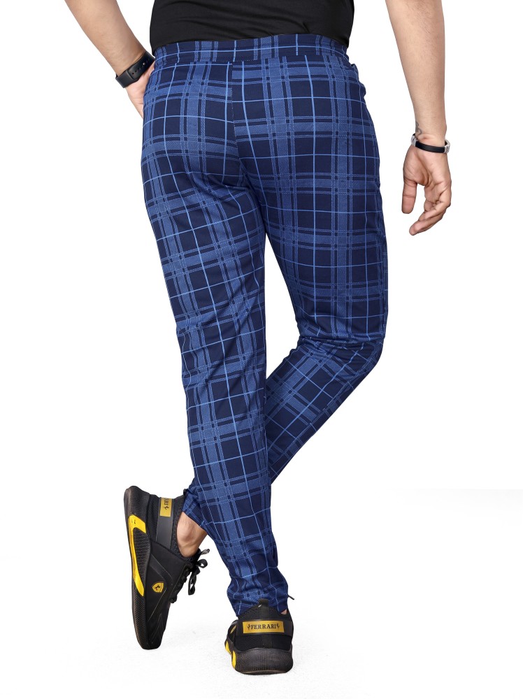 Checkered track pants sale