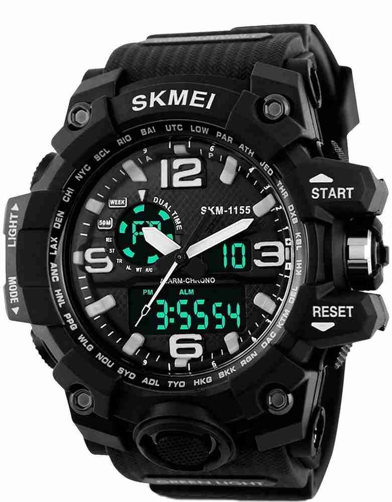 SKMEI Analog Digital Watch For Men Buy SKMEI Analog Digital Watch For Men Black Outdoor Sports Dual Time Online at Best Prices in India Flipkart