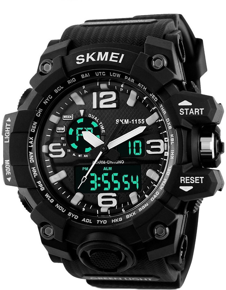 SKMEI Analog Digital Watch For Men Buy SKMEI Analog Digital Watch For Men Black Outdoor Sports Dual Time Online at Best Prices in India Flipkart