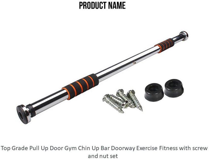 Draven Pull Up Bar Rod with Foam Pads Rubber Stoppers for