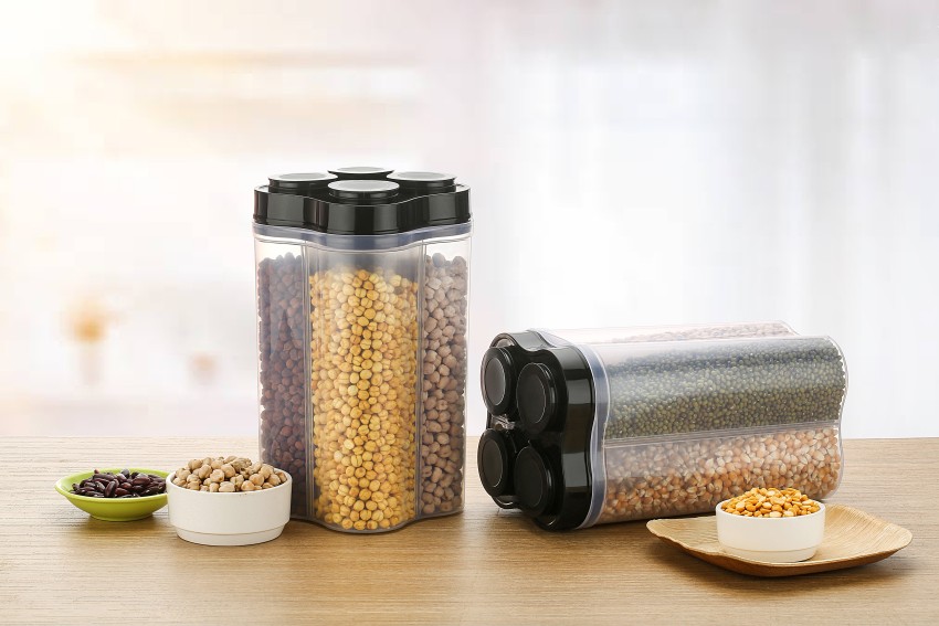 2 Pack Kitchen Cereal Containers Storage Food Containers And Cereal  Dispenser