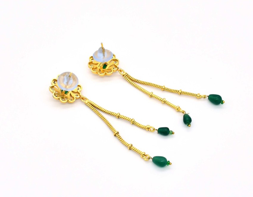 Flipkartcom  Buy MK Jewellers Meenakari Pearl String Stud Earrings Solid  Maroon Pearl Brass Drops  Danglers Online at Best Prices in India