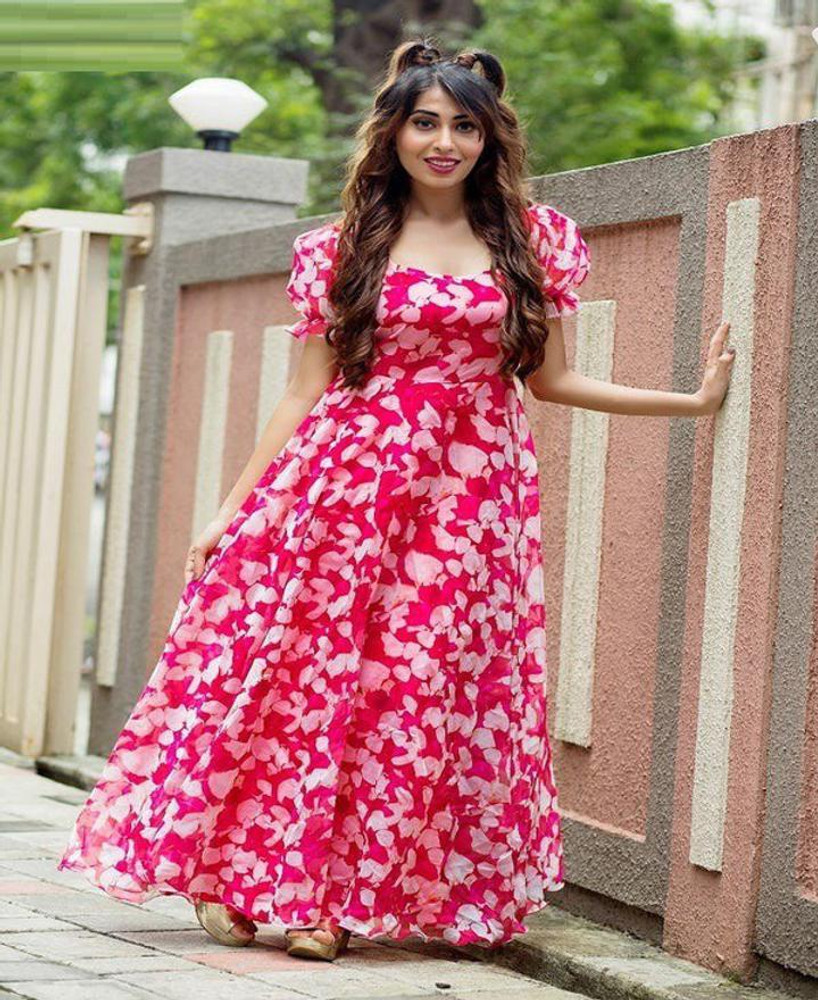 AMI TRENDS Flared A line Gown Price in India Buy AMI TRENDS