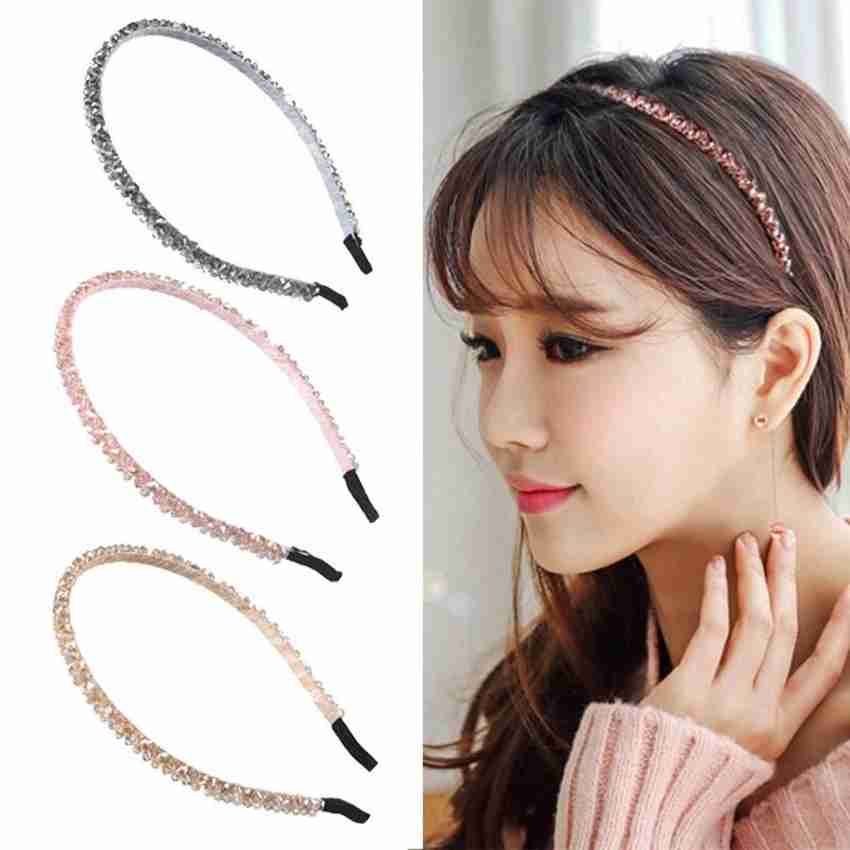 barakath 3 Pieces Rhinestone Headband for Women Diamond Crystal