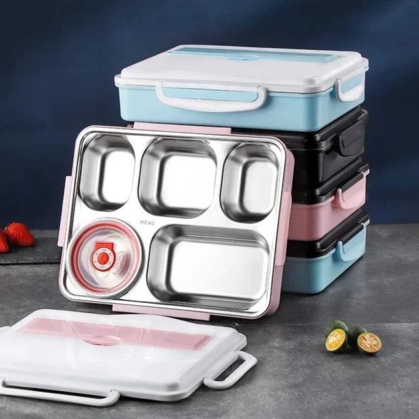 1pc 700ml Plastic Leakproof & Microwavable Lunch Box For Kids And Adults