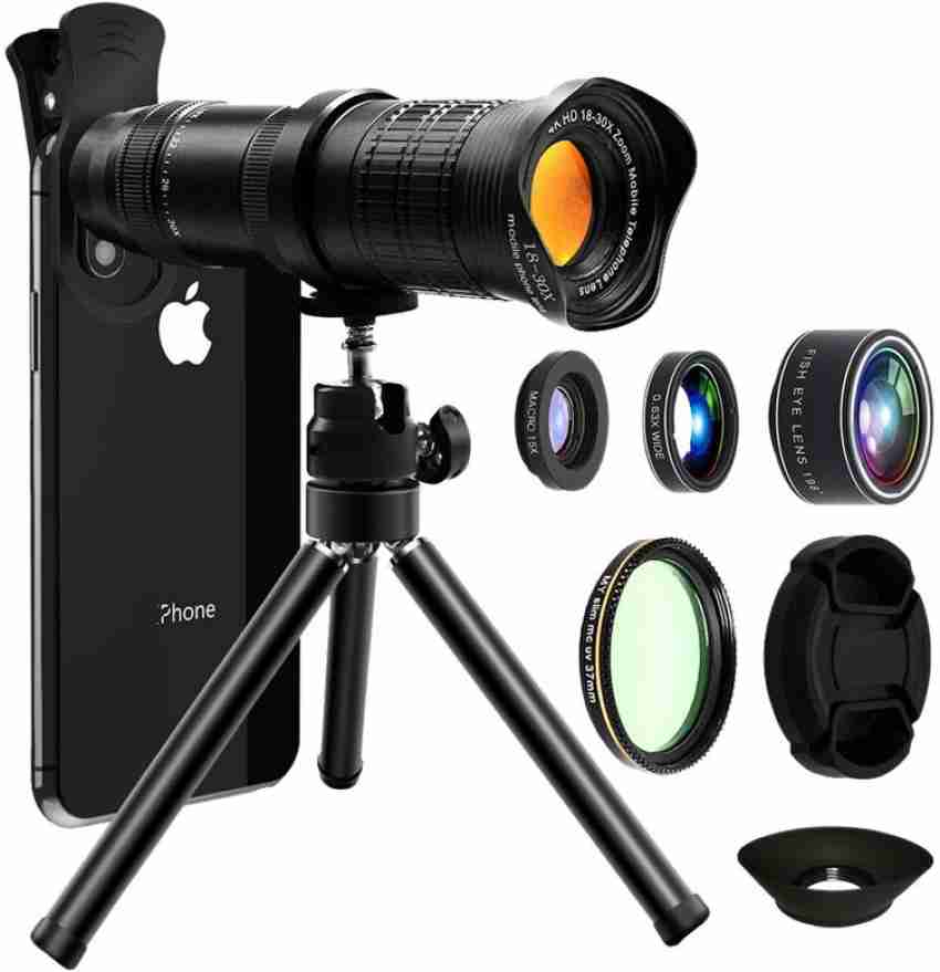Generic Télescope universel HD avec trépied, Zoom ×18, haute transparence,  pour Smartphone, Support de caméra de téléphone portable à prix pas cher