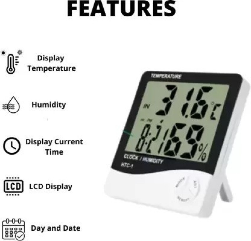 Divinext Mini Digital LCD Thermometer Hygrometer Indoor Room Temperature  Humidity Meter New Arrival Pocket Hygrometer Mini Small Digital Thermo  Hygro Humidity Meter + Temperature Meter Tester with LCD Panels Inline  Connections +