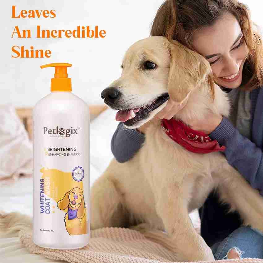 Petlogix Whitening Coat Pet Shampoo for Dogs Puppies with Lemon SLS Paraben Free Whitening and Color Enhancing Lemon Lavender Mineral Oil Dog Shampoo Price in India Buy Petlogix
