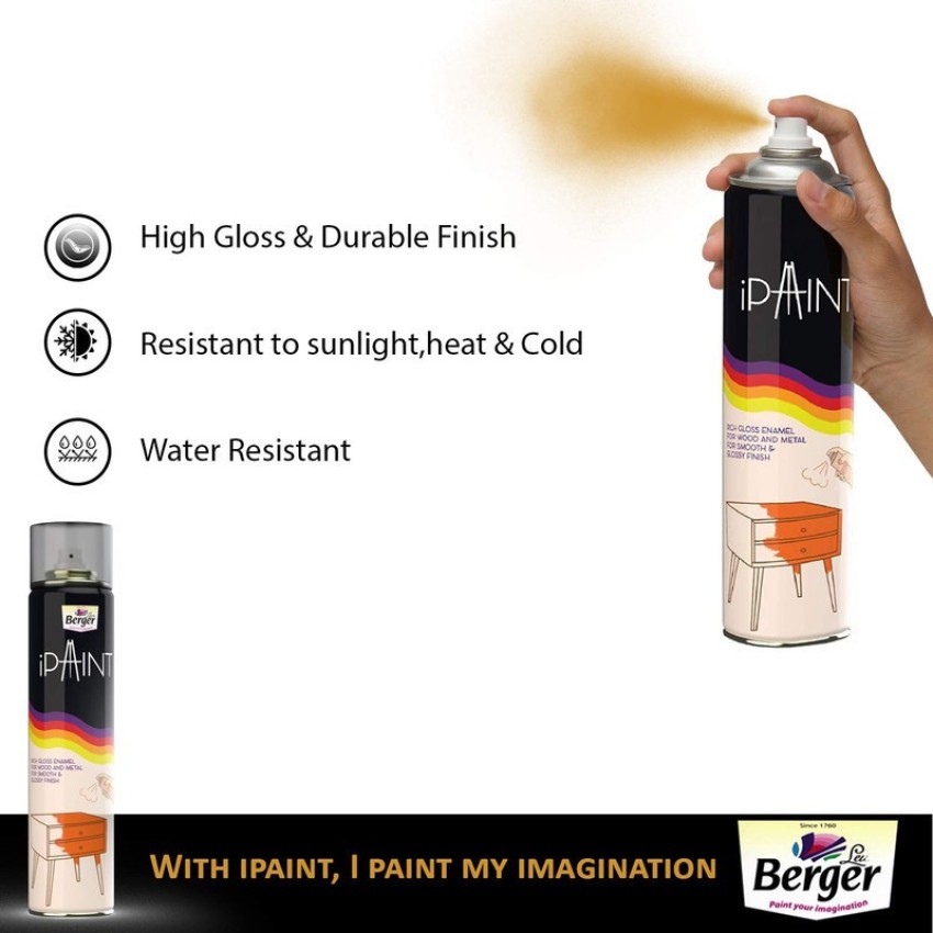 Berger Spray Paint, For Wood and Metal, 400 ML at Rs 100/piece in