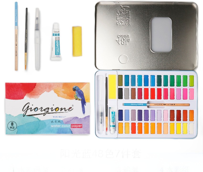 Real Waterbrush Set - 48 Watercolor Paint Markers, 1 Refillable