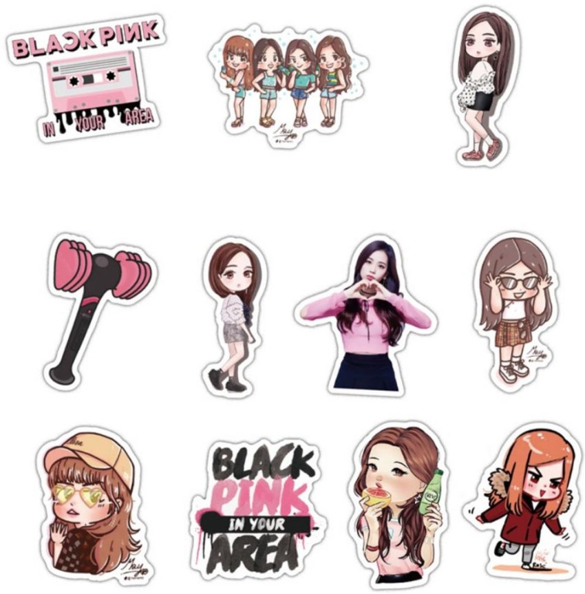 CLICKEDIN 4.318 cm Cool Black Pink Stickers For Laptop, bottle, Coffe Mug,  Book, etc Self Adhesive Sticker Price in India - Buy CLICKEDIN 4.318 cm  Cool Black Pink Stickers For Laptop, bottle