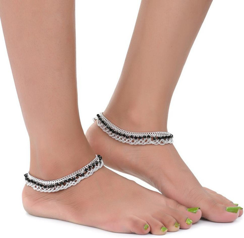 Silver store foot chain