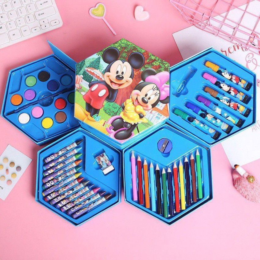 46 Pcs Drawing Set for Kids ,Set with Color Box, Pencil Colors Crayons  Colors Water Color