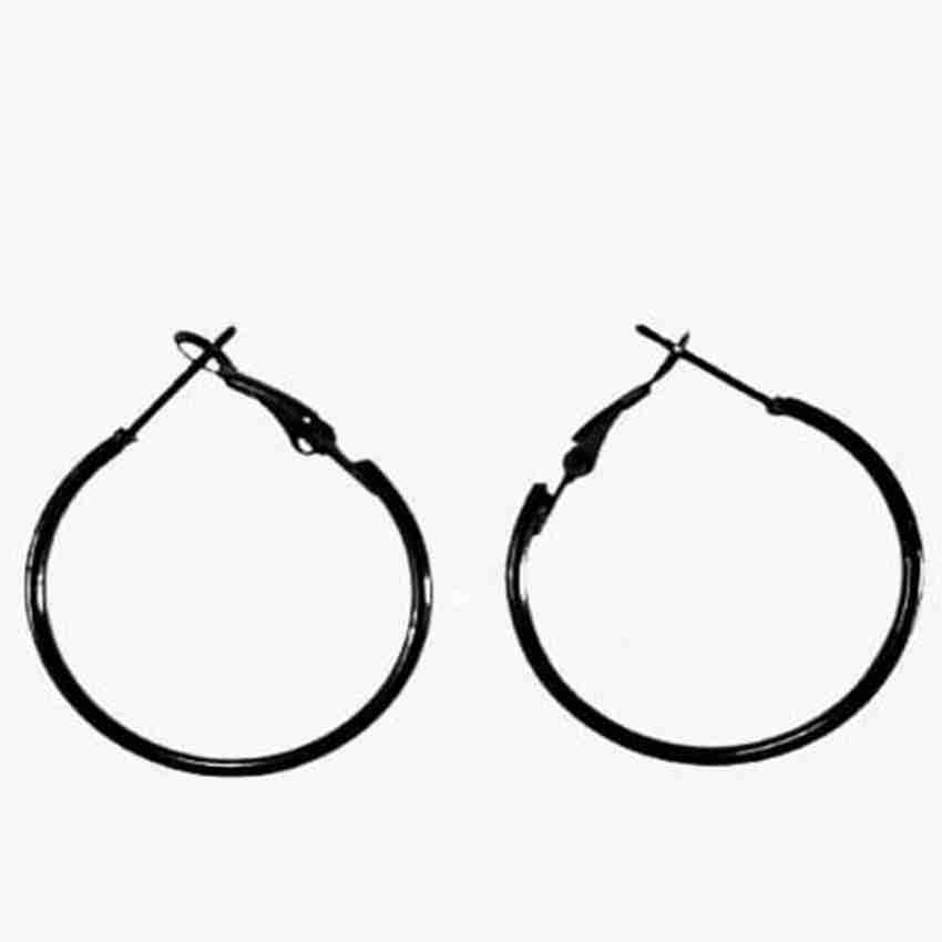 Round earrings shop black