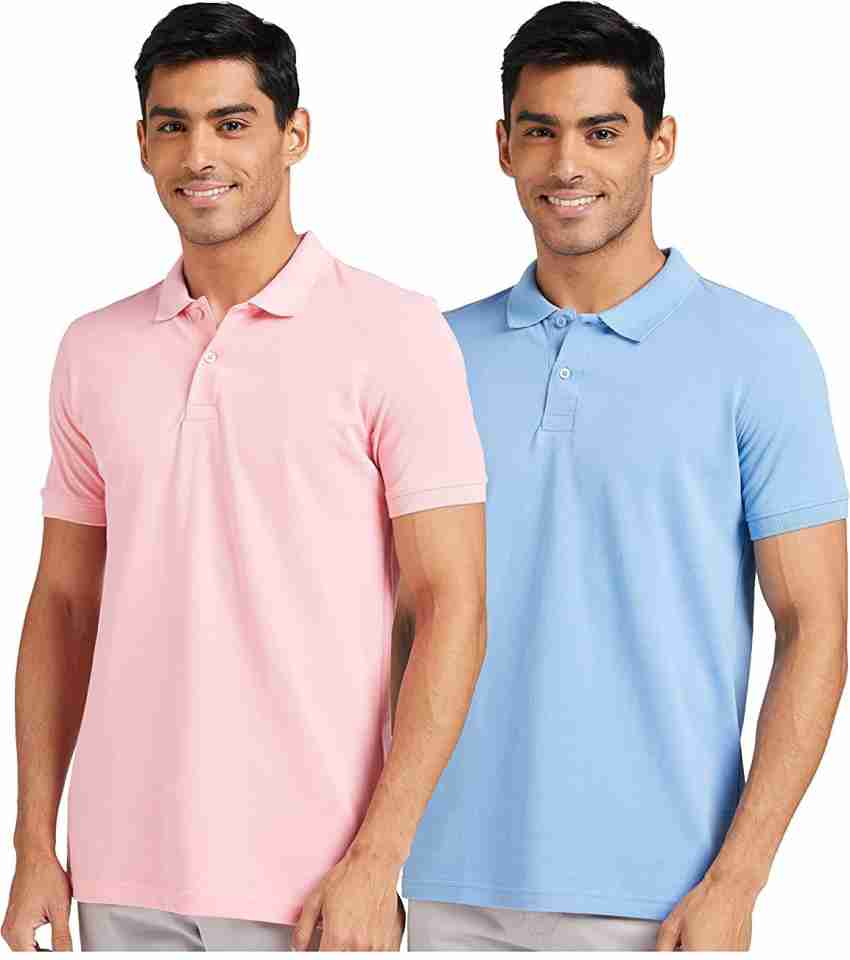 Lv Creation Solid Men Polo Neck Multicolor T-shirt