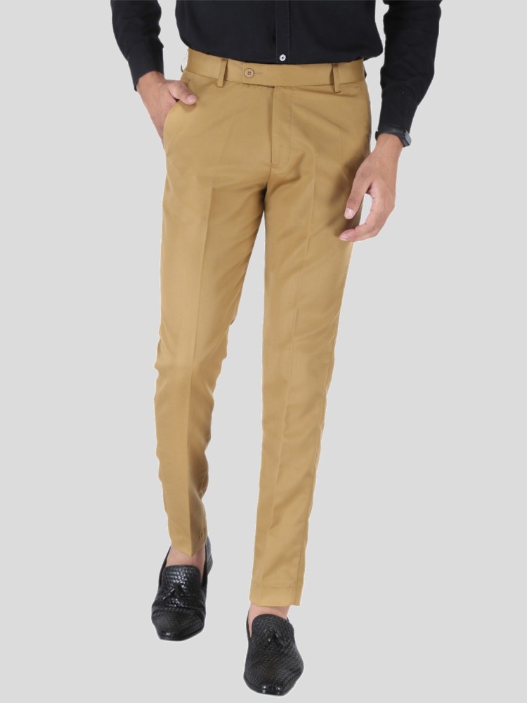 Buy Classic Polo Mens Cotton Solid Slim Fit Khaki Color Trousers 30 at  Amazonin