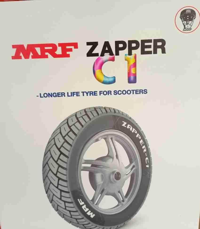 MRF 90 100 10 ZAPPER C1 TUBELESS SCOOTY TYRE Front Rear Two