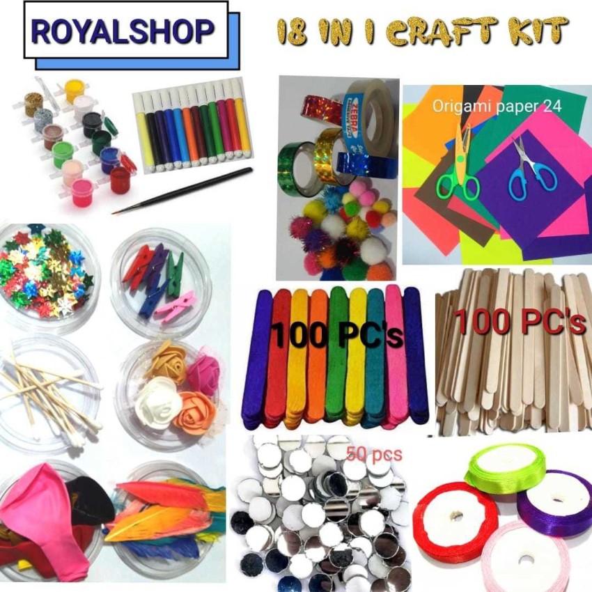 ROYALSHOP ART & CRAFT KIT ,DIY CRAFT MATERIALS FOR BOYS AND GIRLS