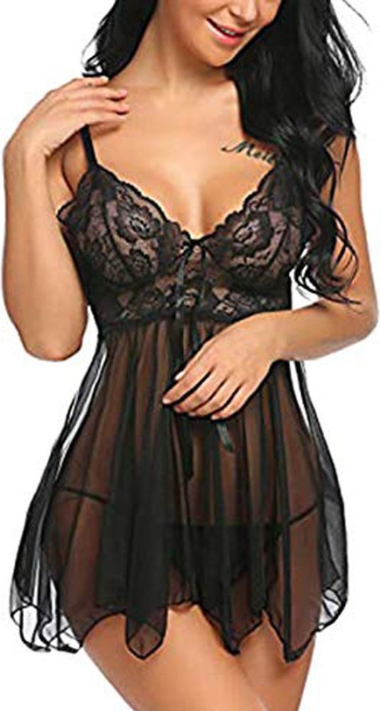 Buy NEW BLUE EYES NIGHTY FOR HONEYMOON DRESS WITH G STRING FOR WOMAN at