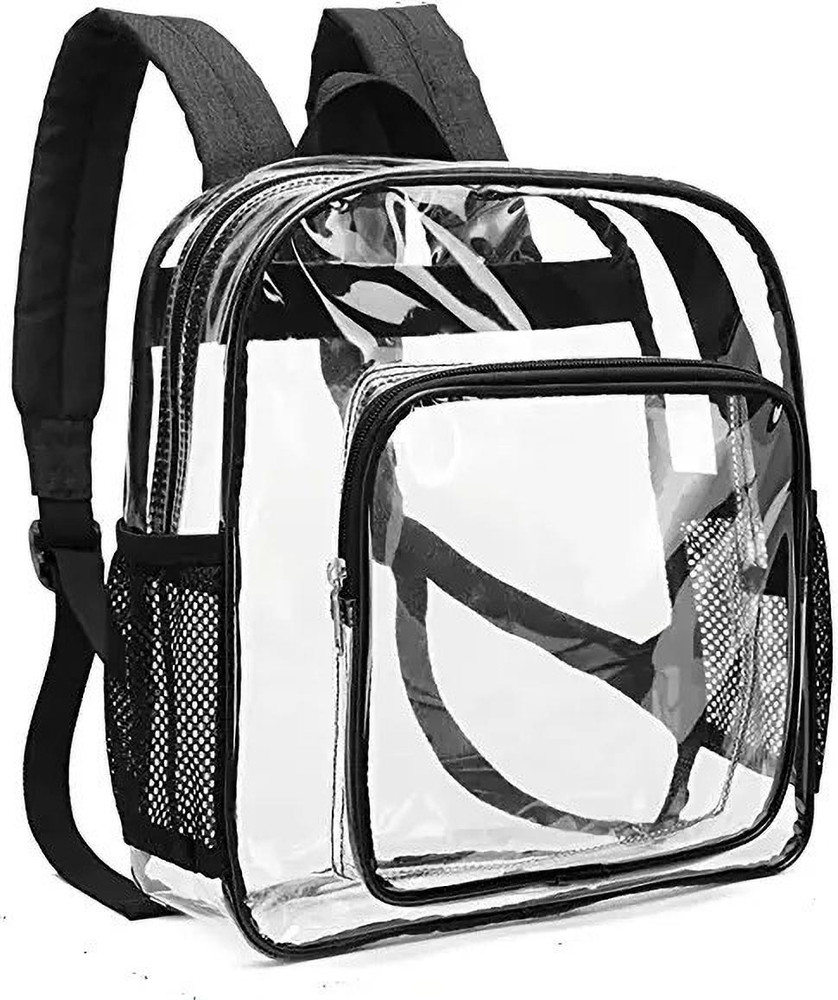 PROUDME Transparent School Backpack Waterproof Backpack for Work Travel School Bag 15 L Backpack BLACK WHITE Price in India Flipkart