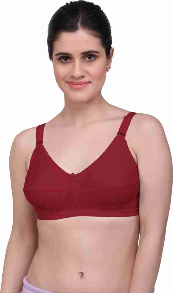 Plain Cotton Maroon Women Non Padded Bra at Rs 100/piece in Greater Noida