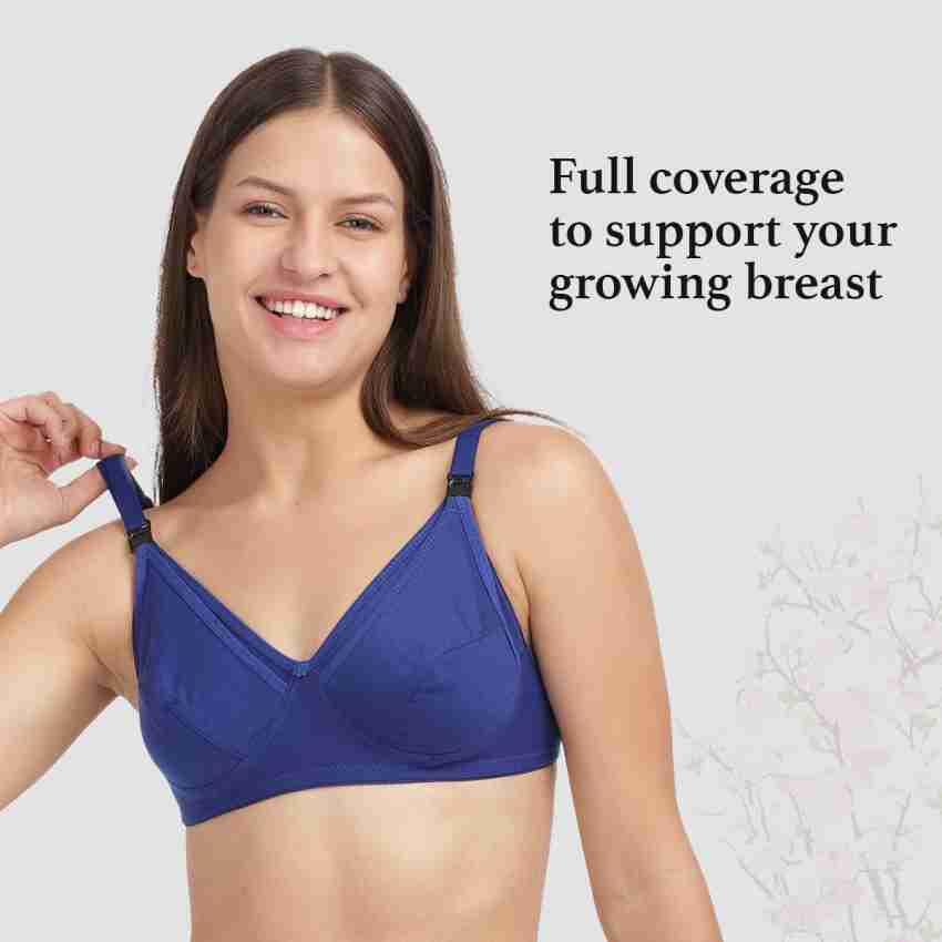 Femzy Women's Cotton Full Cup Non-Padded Feeding Bra/Nursing Bra/Maternity  Bra - Pack of 3