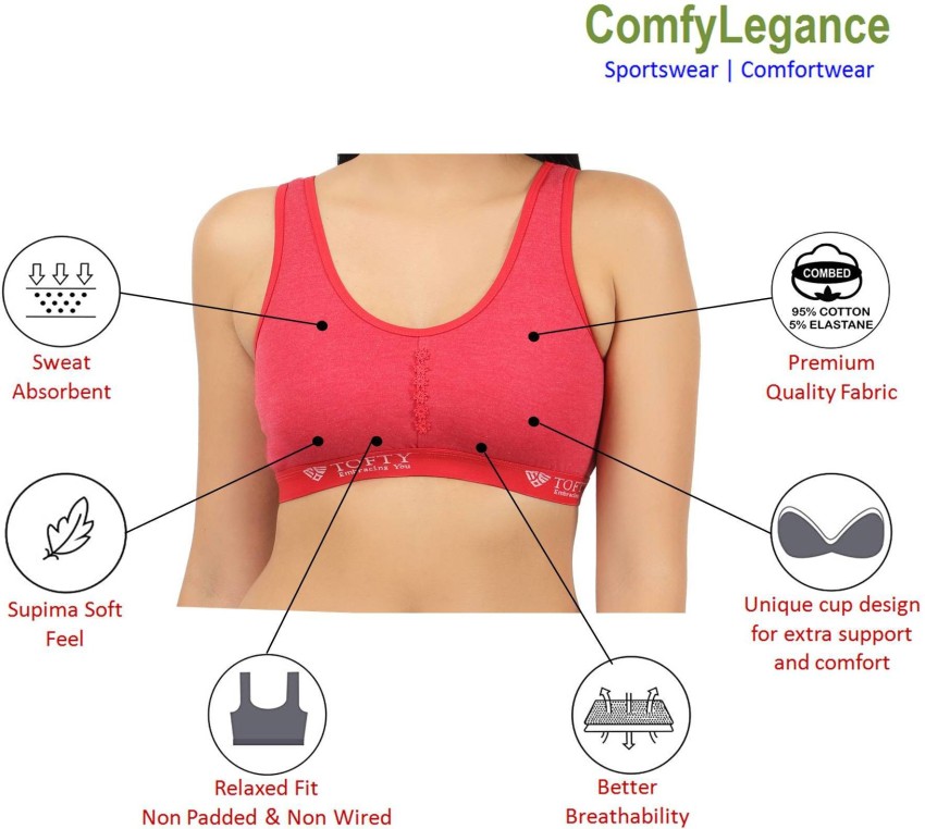 Tofty Body Fit Sports Bra For Inner Wear, 6 Pc at Rs 105.00/piece in Delhi