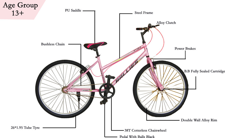 rallies Ryder 26T SS SW Hybrid Bike 18