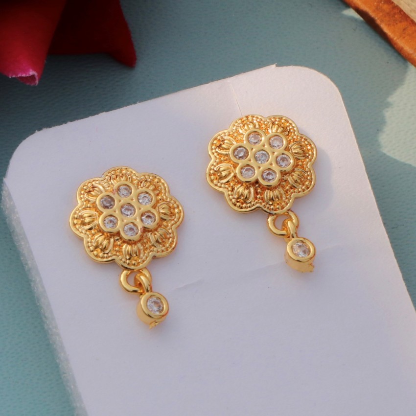 Traditional Big Stud Earrings  New Latest Designs  South India Jewels