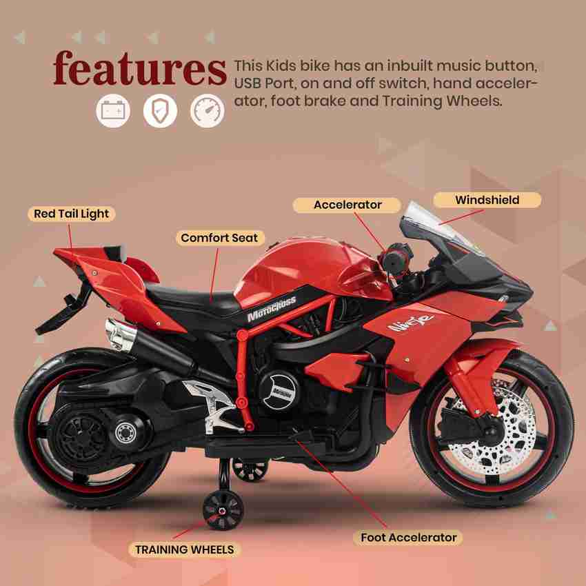 baybee Ninja Battery Operated Kids Bike Ride on Baby Bike with