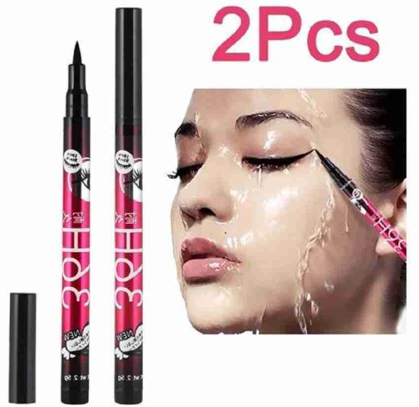 Facejewel 2Pcs Professional Black 36H Eyeliner Pen Waterproof 4 ml