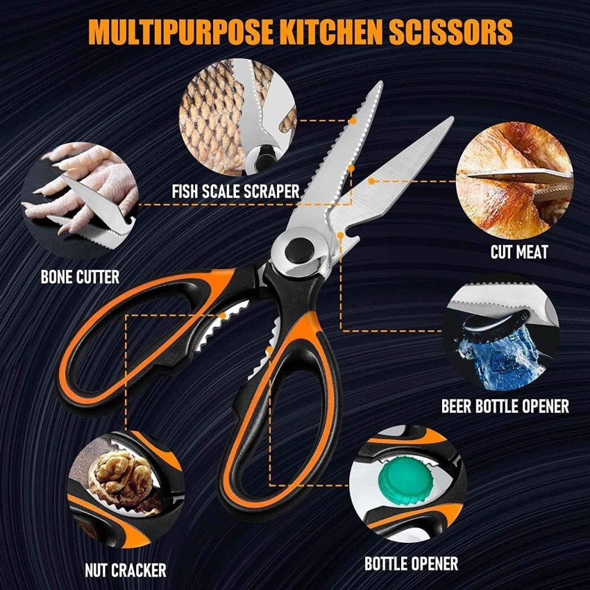 Multi-purpose Panda Shaped Kitchen Scissors, Stainless Steel Food & Chicken  Bone & Nut Professional Heavy Duty Shears