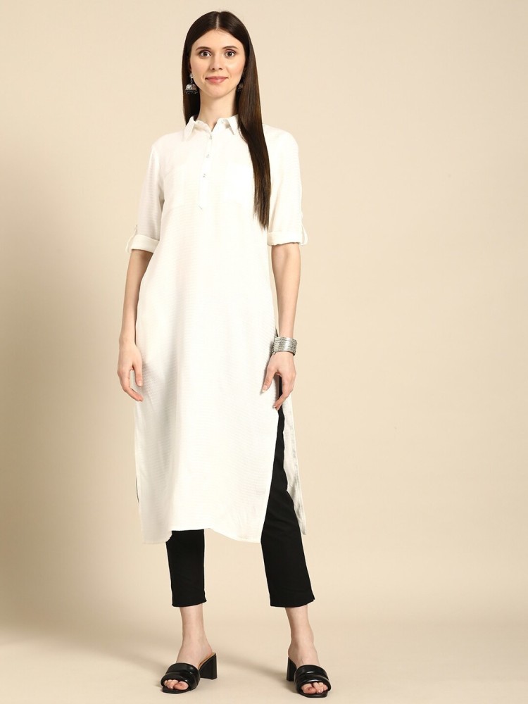 Plain white cheap kurti flipkart