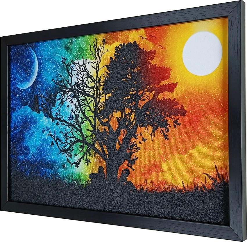Elegance Museum outlet painting Night and Day Tree of Life Canvas painting  Digital Reprint 13.25 inch x 19.25 inch Painting Price in India - Buy  Elegance Museum outlet painting Night and Day