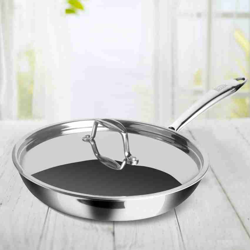 Buy Tri Ply Stainless Steel Kadhai with Lid - Milton ProCook