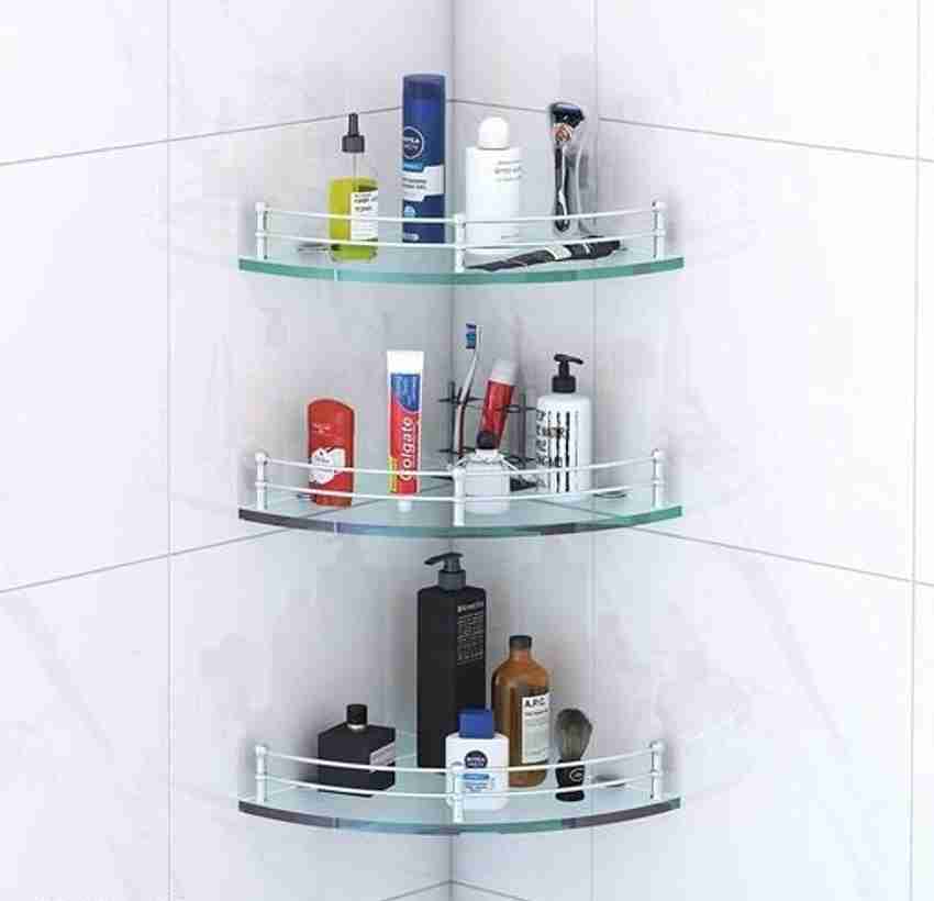 Glass corner shelf for bathroom deals