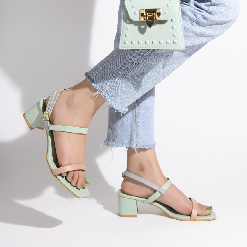 aqua green heels