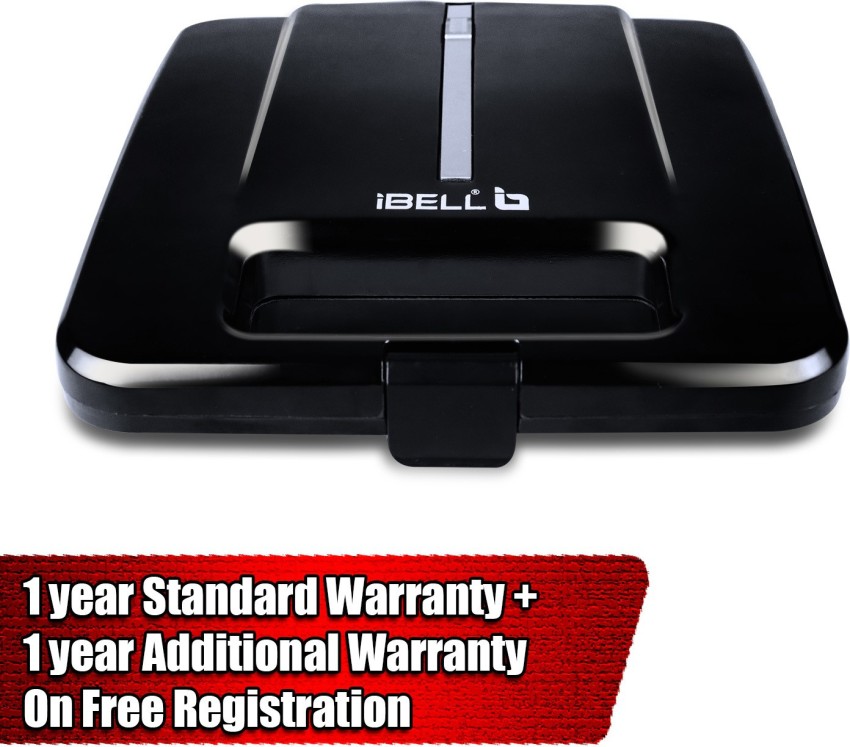 Ibell sm1515 sandwich maker with floating hinges 1000watt panini grill  toast black