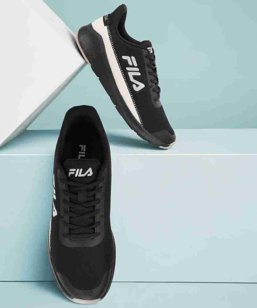 Fila black 2025 rubber shoes
