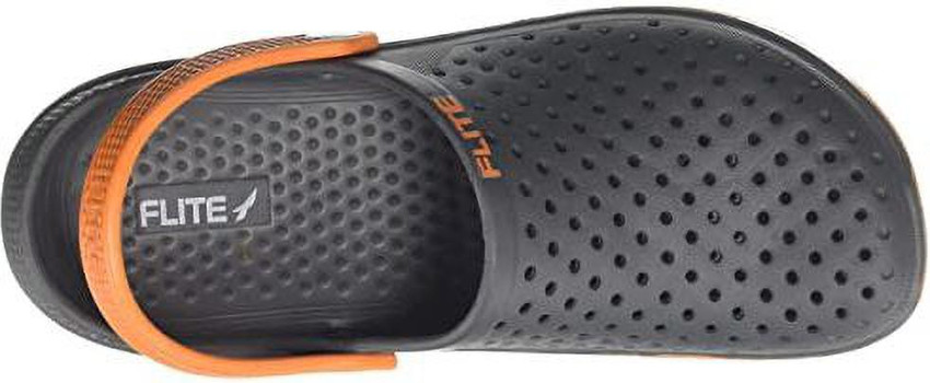 Grey and cheap orange crocs
