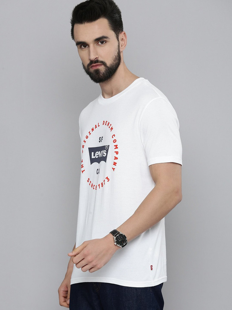 LEVI S Graphic Print Men Crew Neck White T Shirt Buy LEVI S
