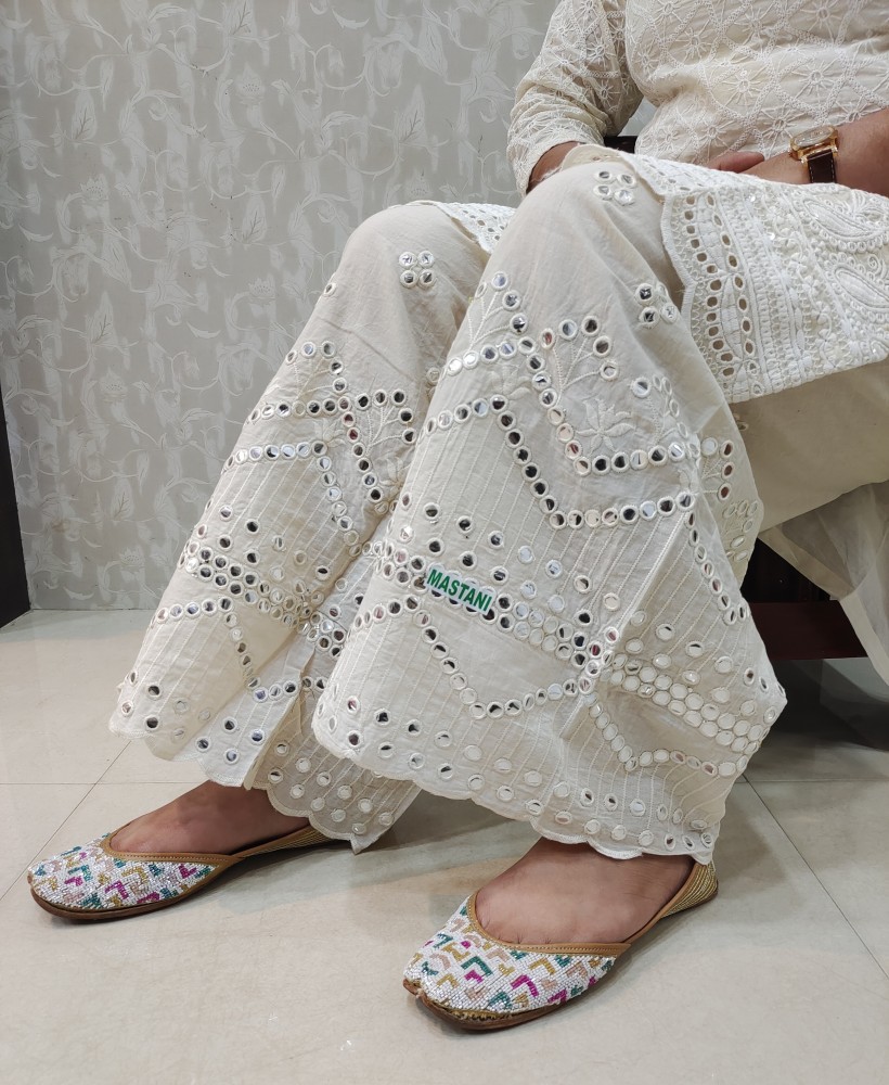 Chikankari hot sale pants online